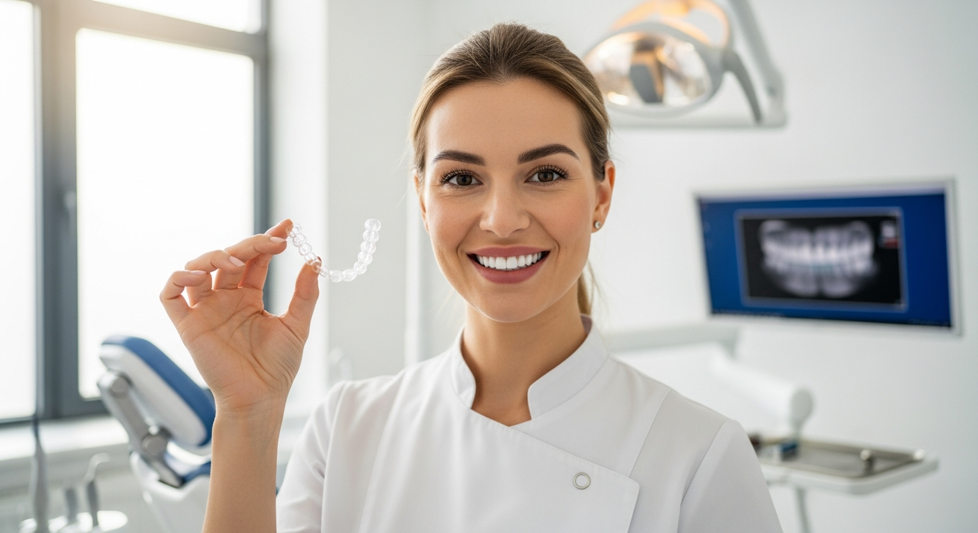 Professional teeth whitening with clear aligners smile transformation UK treatment