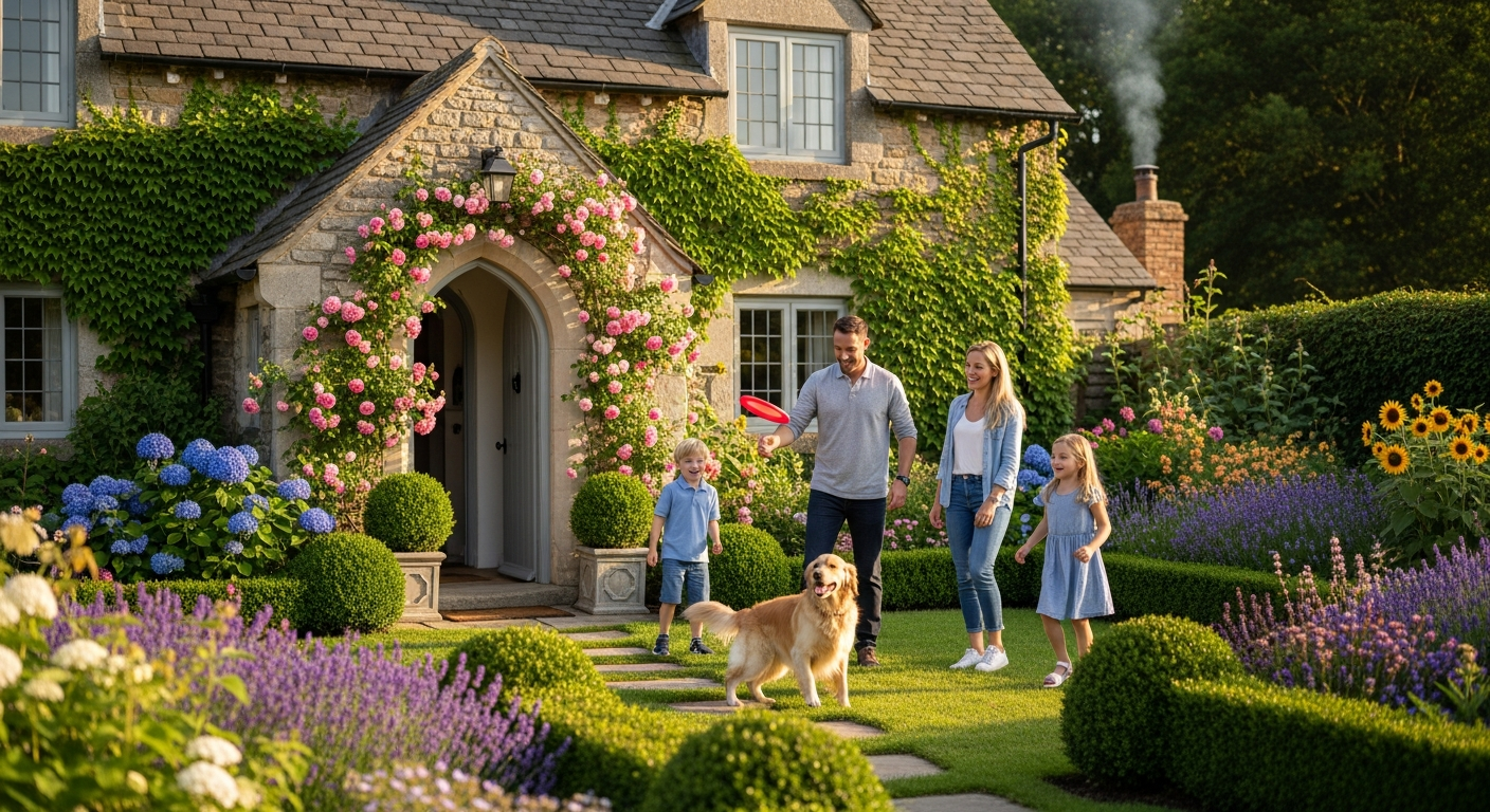 Dog-friendly UK holiday cottage with enclosed garden and countryside views