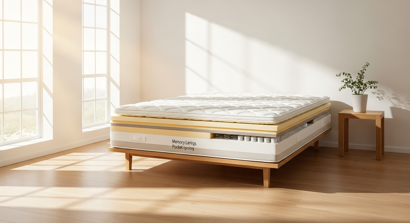 German-engineered Snooze Project Universal Comfort Mattress displayed in modern bedroom setting