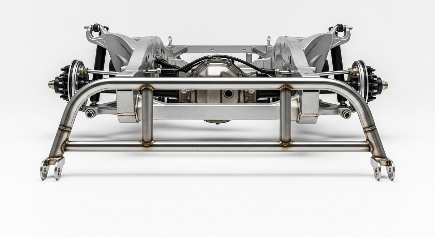 Spohn adjustable panhard bar with Del-Sphere joints suspension component
