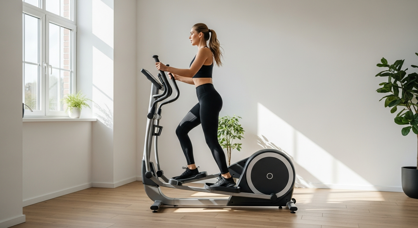 Sporttema crosstrainer machine in modern home fitness room setup