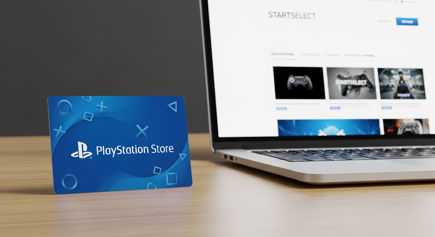 PlayStation Store Card digital code displayed on a gaming console screen with wallet balance
