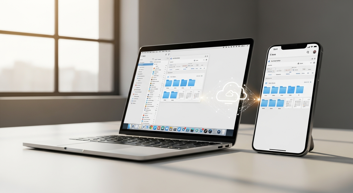 SugarSync 250 GB cloud storage interface showing folder sync and multi-device synchronization features