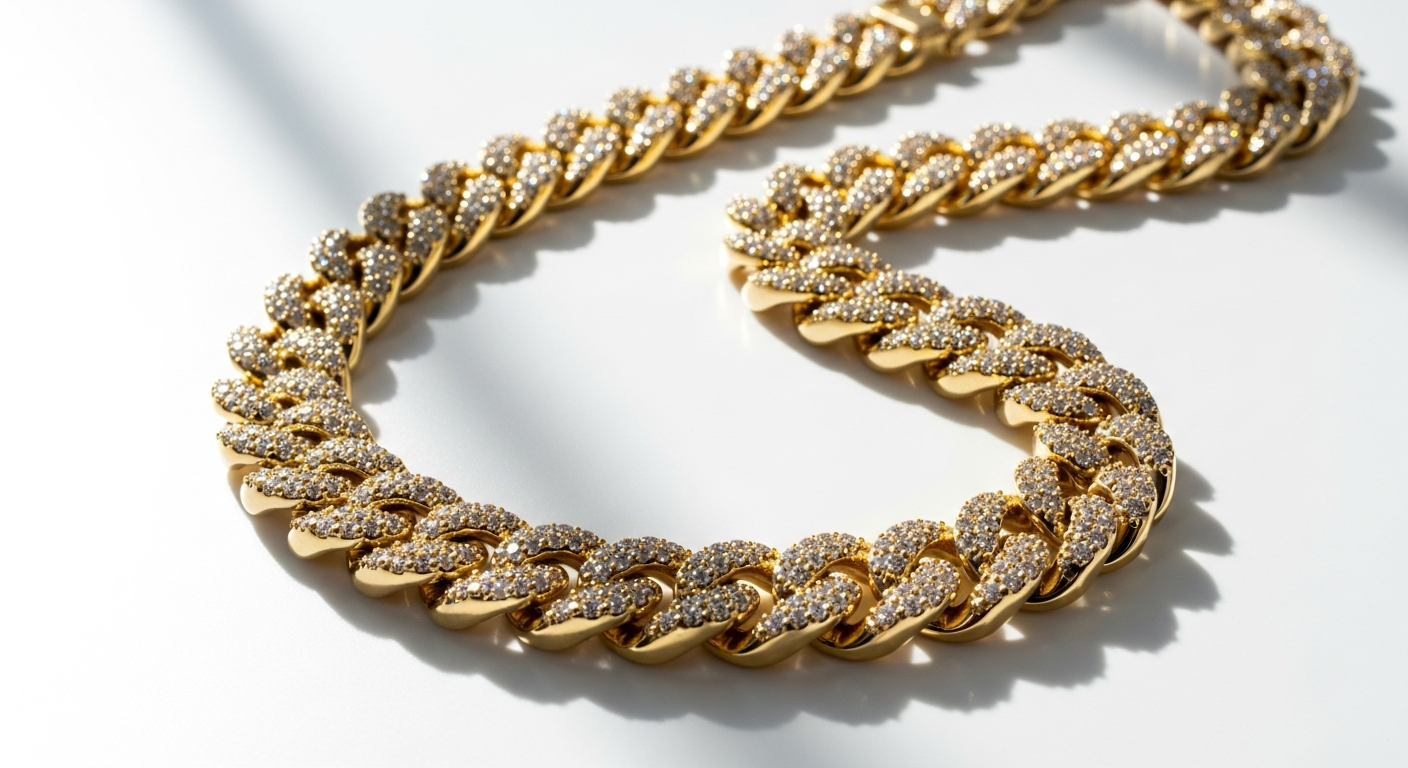 14mm Iced Prong Cuban Chain: Affordable