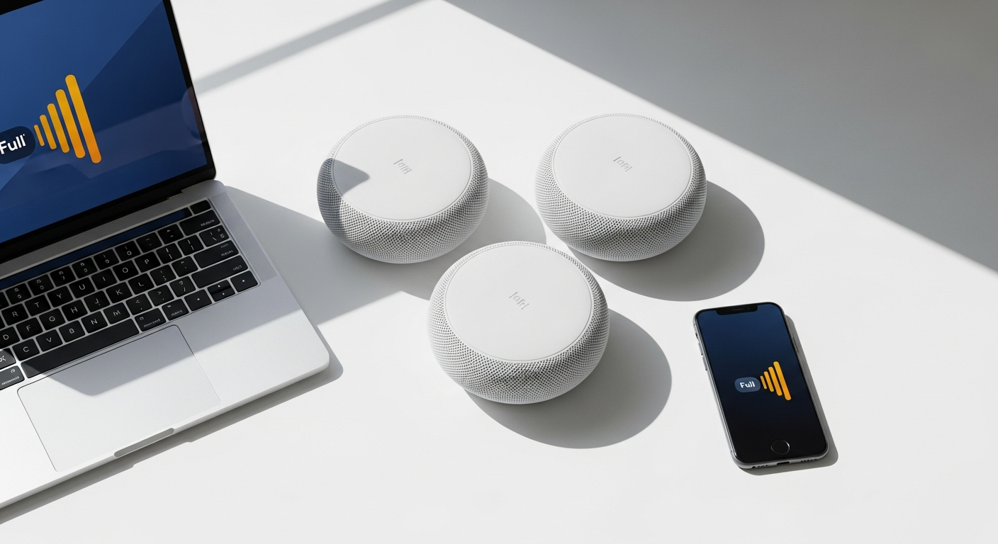 Google WiFi mesh system 3-pack router units displayed on white background