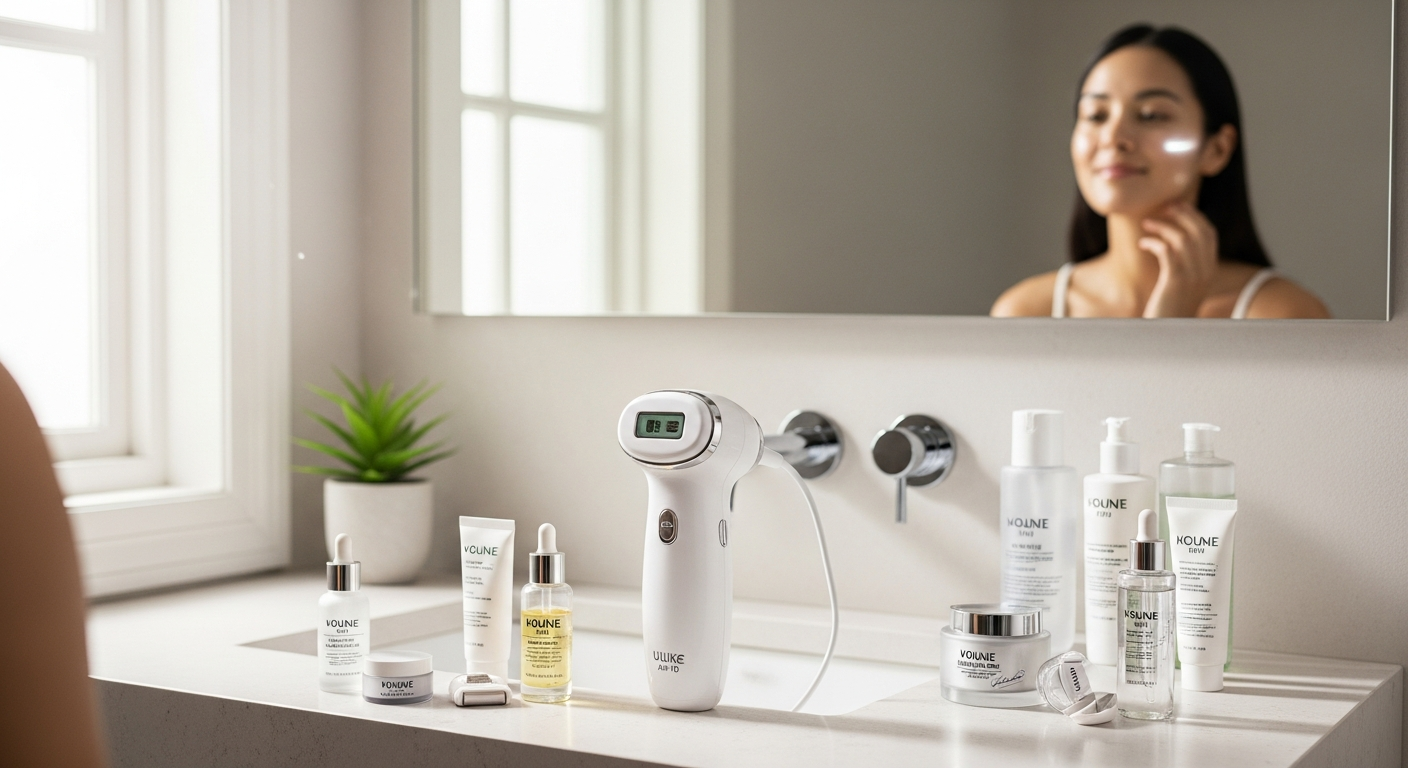 Ulike Air 10 IPL hair removal handset with sapphire cooling technology display
