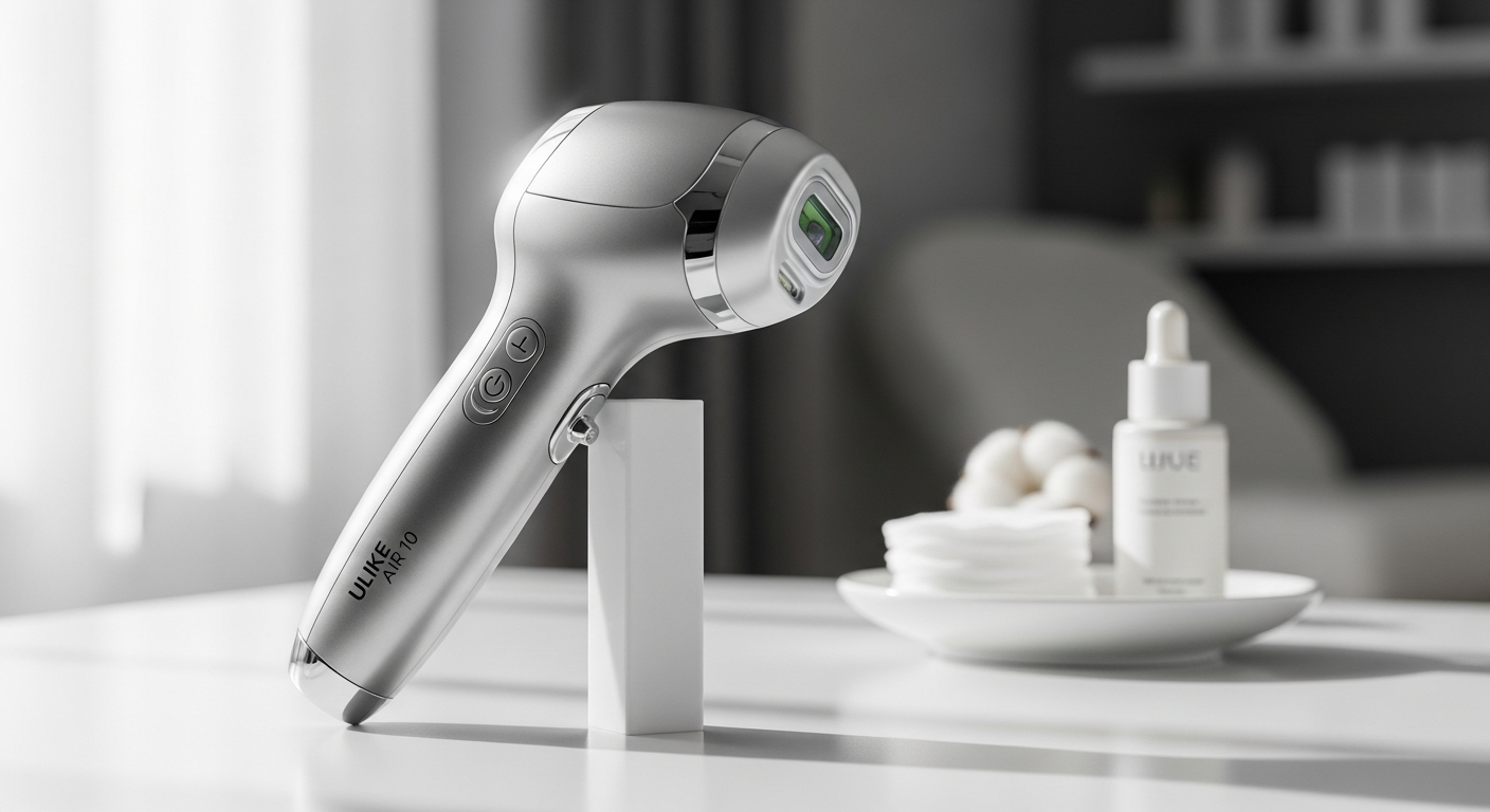 Ulike Air 10 IPL hair removal handset with sapphire cooling technology displayed