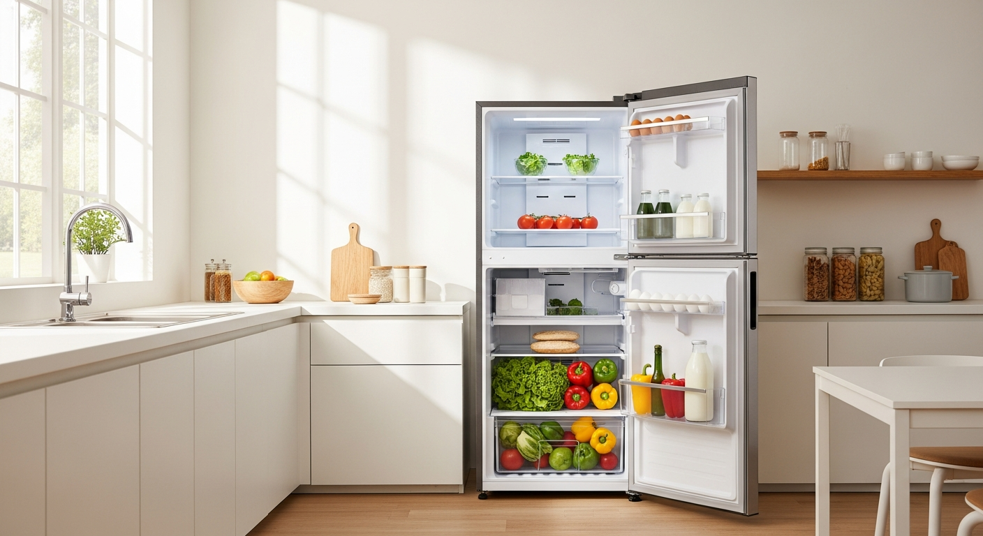 Modern matte black LG side-by-side refrigerator in contemporary kitchen setting