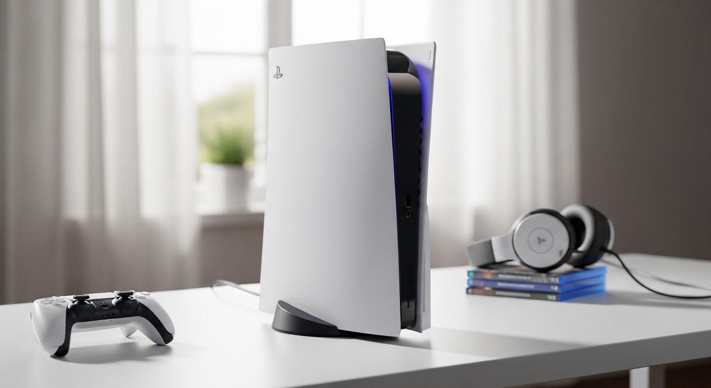 Sony PlayStation 5 Slim Digital Edition console in compact white design