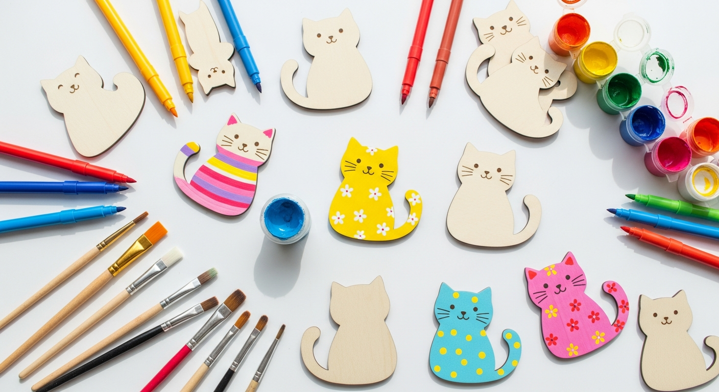 VBS Wooden Cat Craft Blanks: Creative DIY Projects