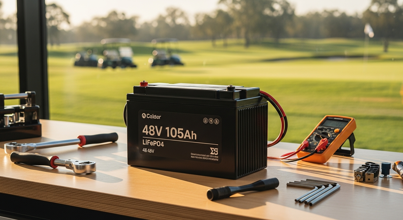 Vatrer 48V 105Ah LiFePO4 Golf Cart Battery