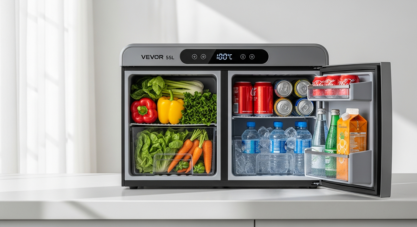 Vevor 55L Car Refrigerator: Dual-Zone Cooling Guide