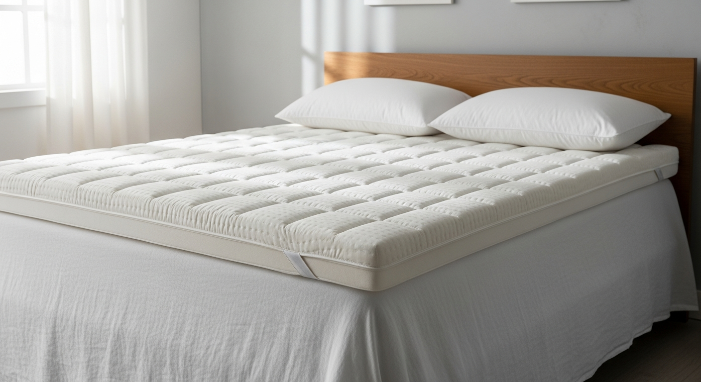 ViscoSoft Select High Density Mattress Topper with gel-infused cooling technology and bamboo cover