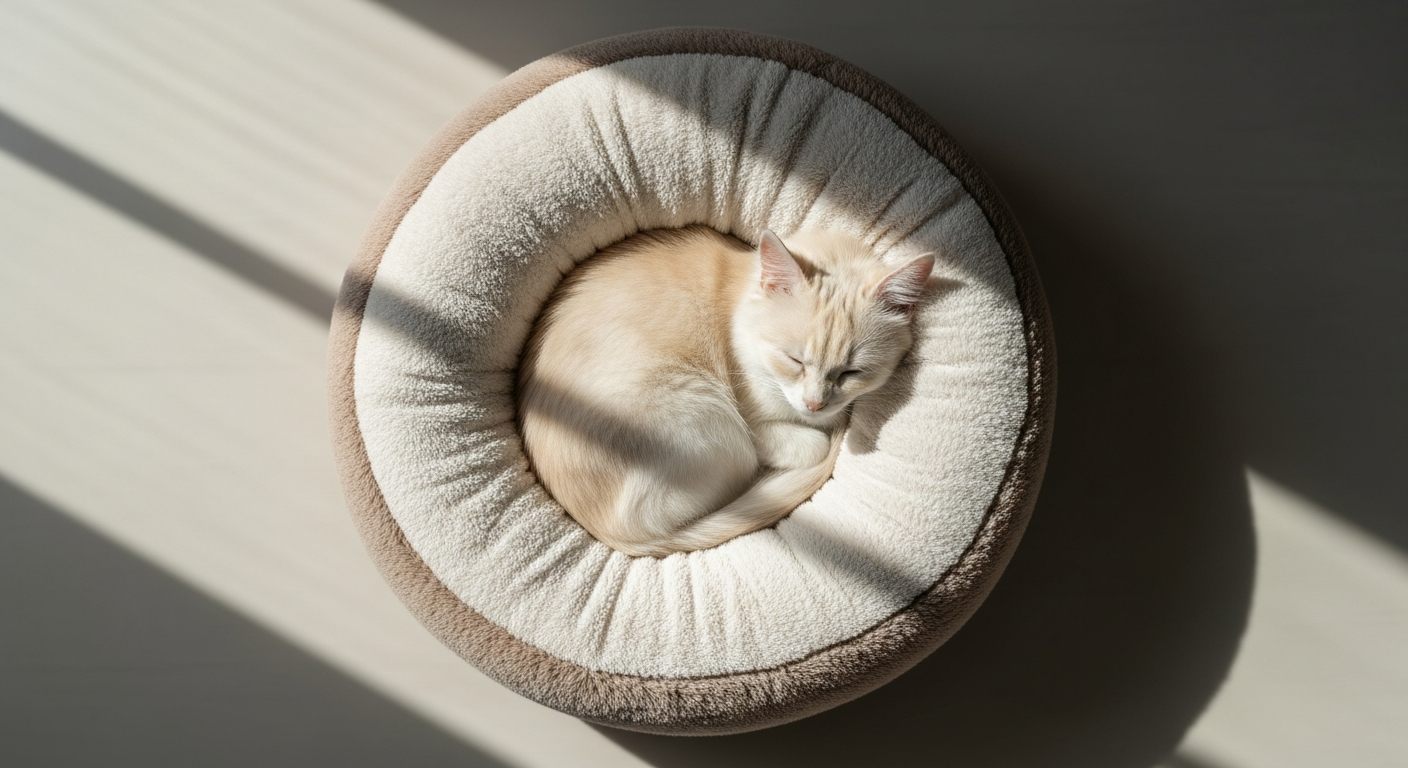 Calming Donut Pet Bed for Anxious Pets