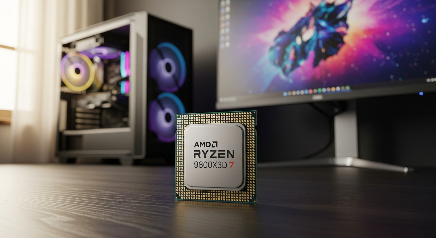 AMD Ryzen 7 9800X3D processor with 3D V-Cache technology for gaming