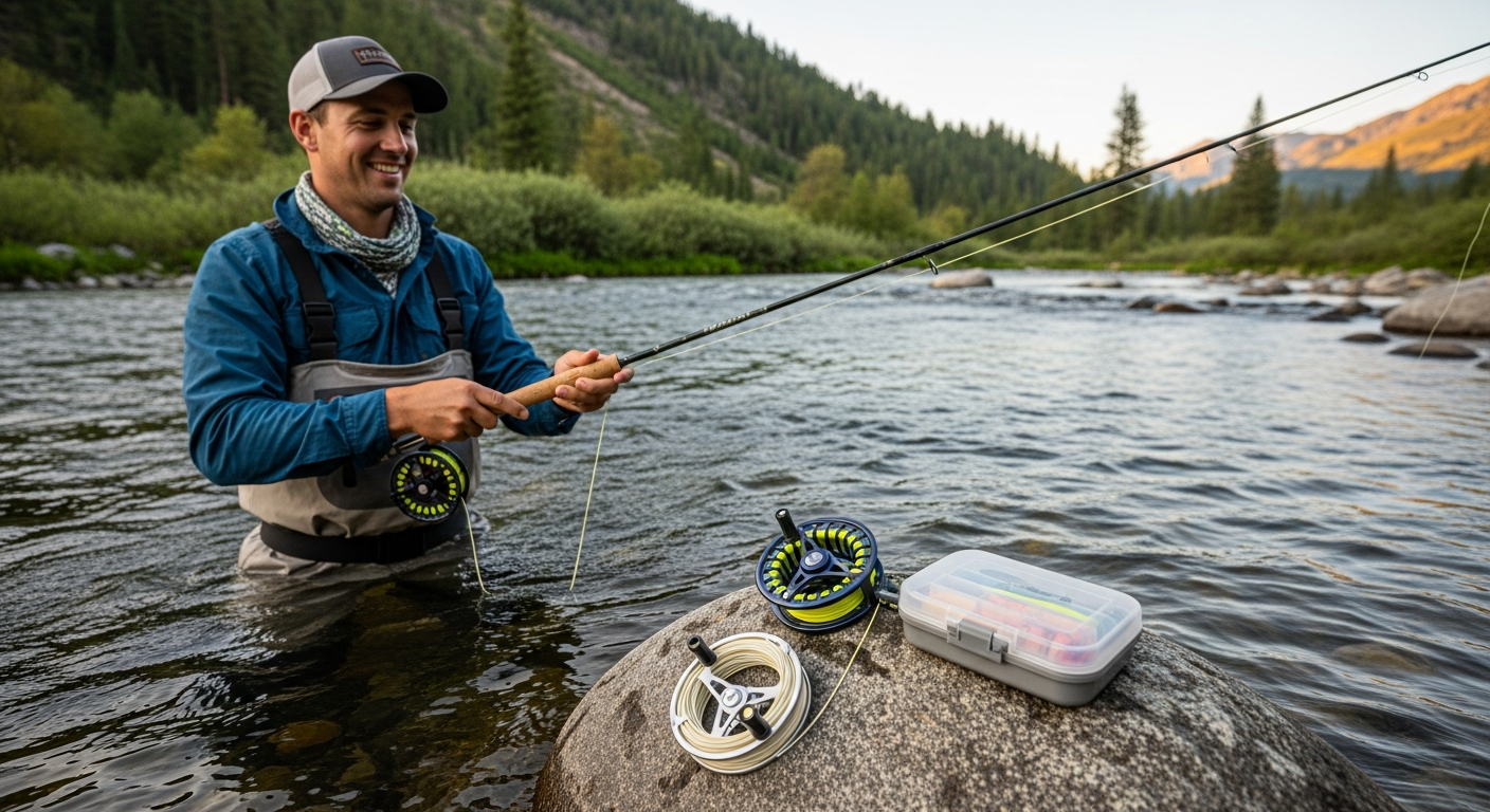 ECHO Lift Fly Fishing Outfit complete beginner package with rod reel and case
