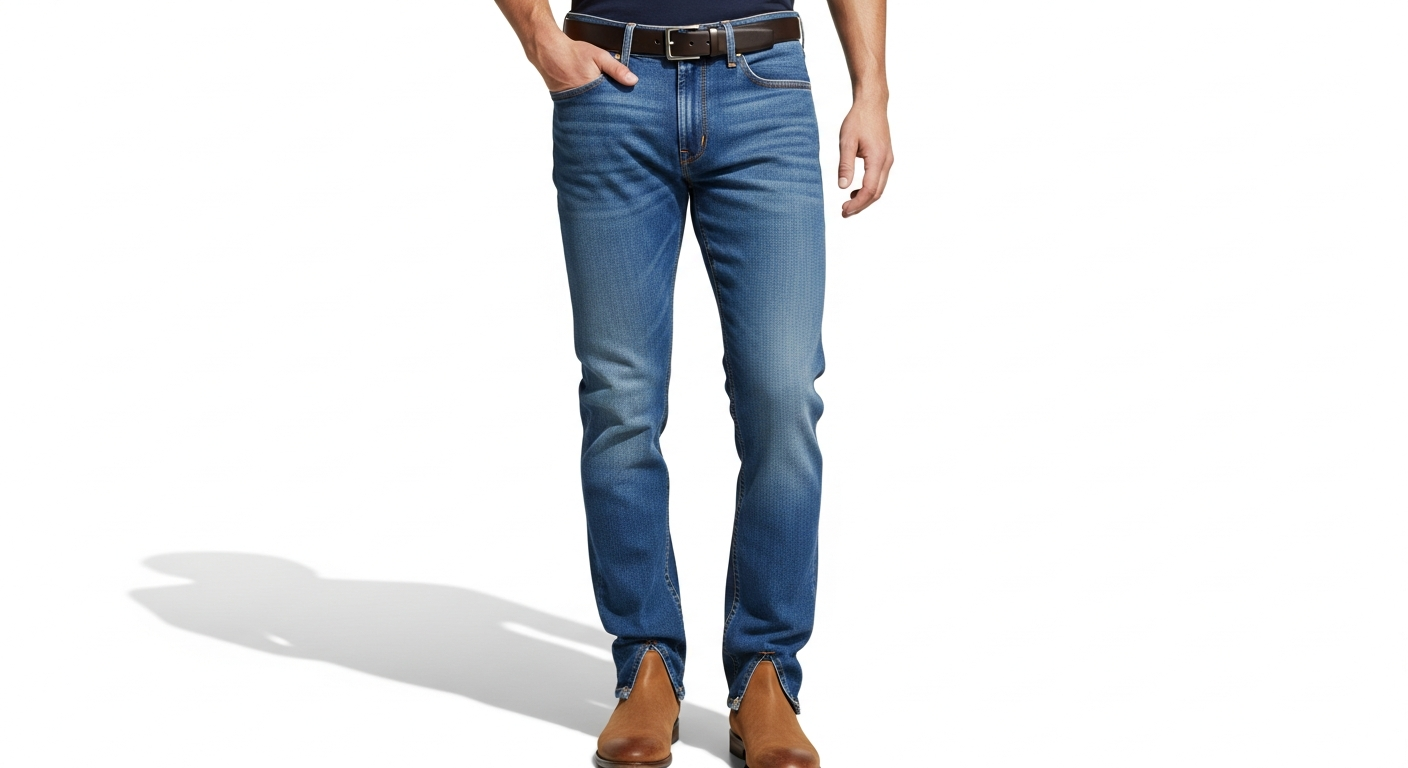 Babista Classic Fit Herren Blue Jeans in premium denim fabric displayed on model