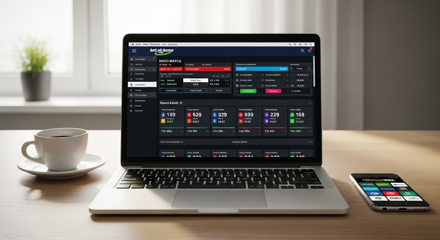 Bet-at-home online sports betting platform interface showing live odds and betting markets