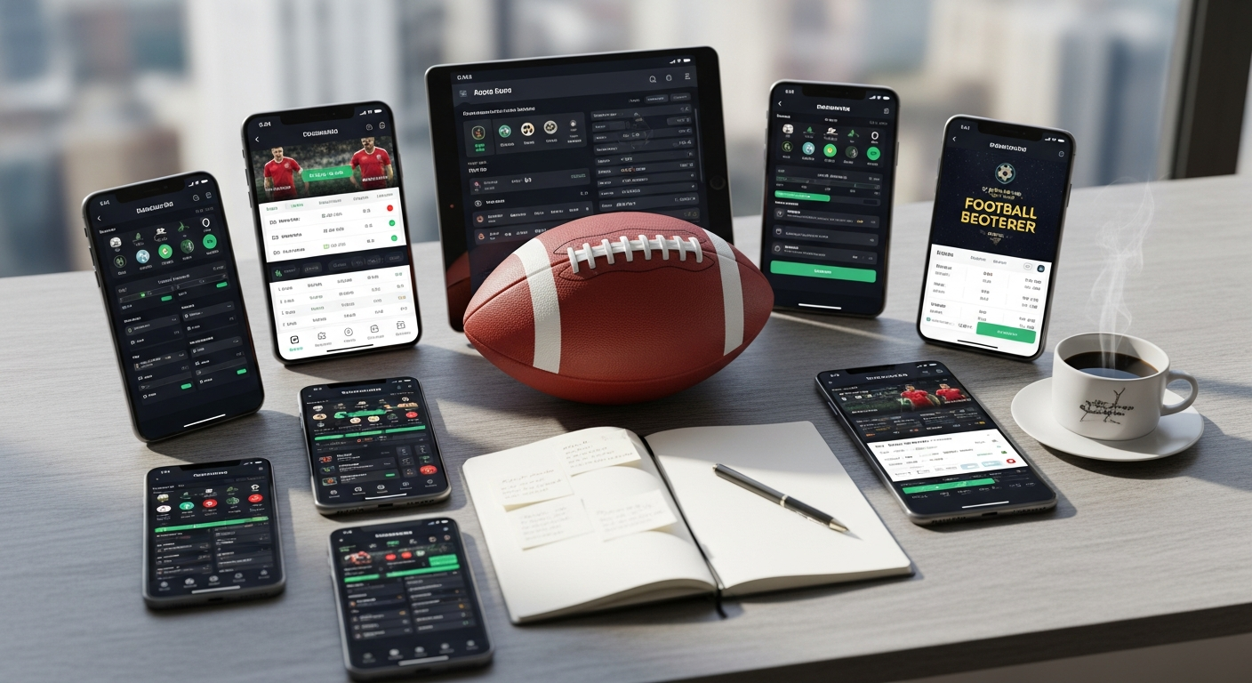 Football sports betting platform comparison showing odds, bonuses, and regulatory features
