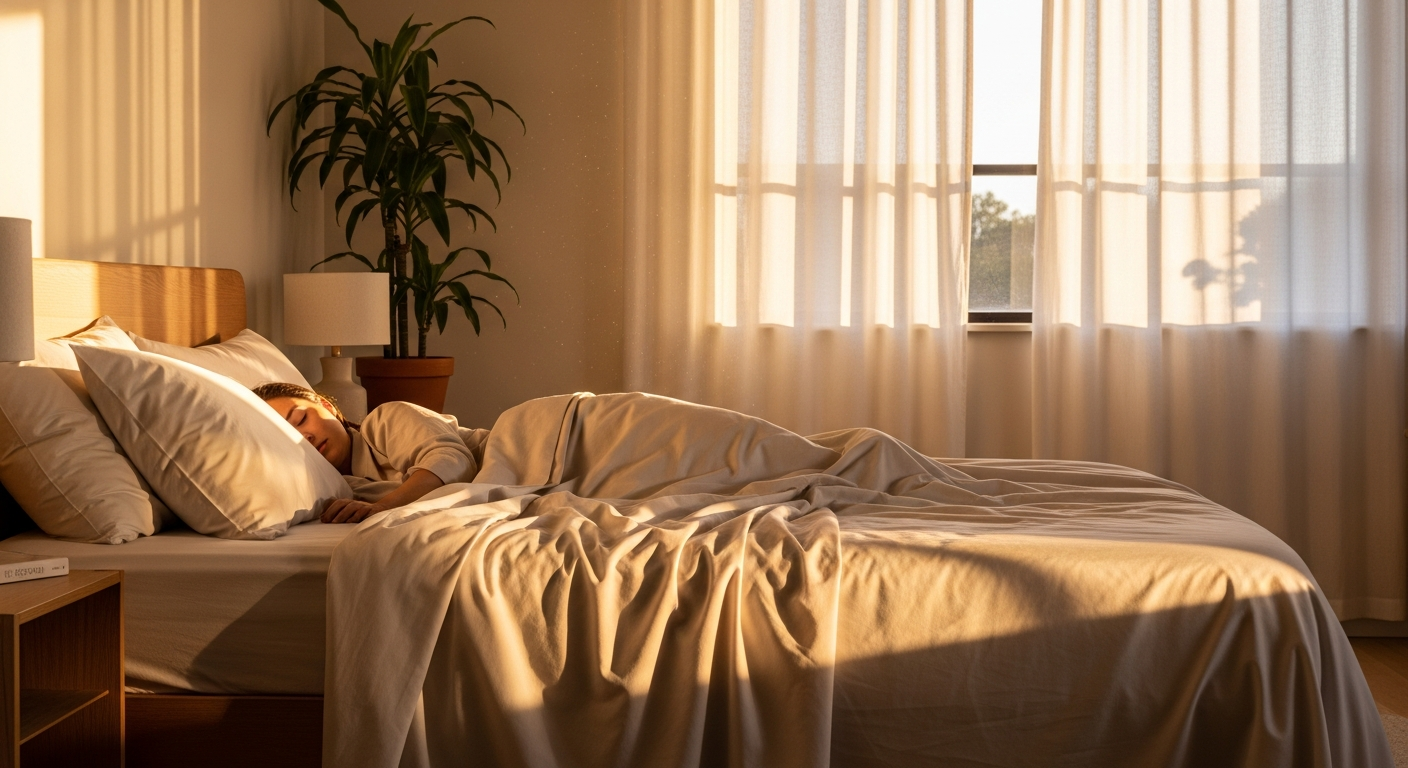 Canningvale Alessia Bamboo Cotton Deep Sheet Set folded on a bed displaying softness and quality