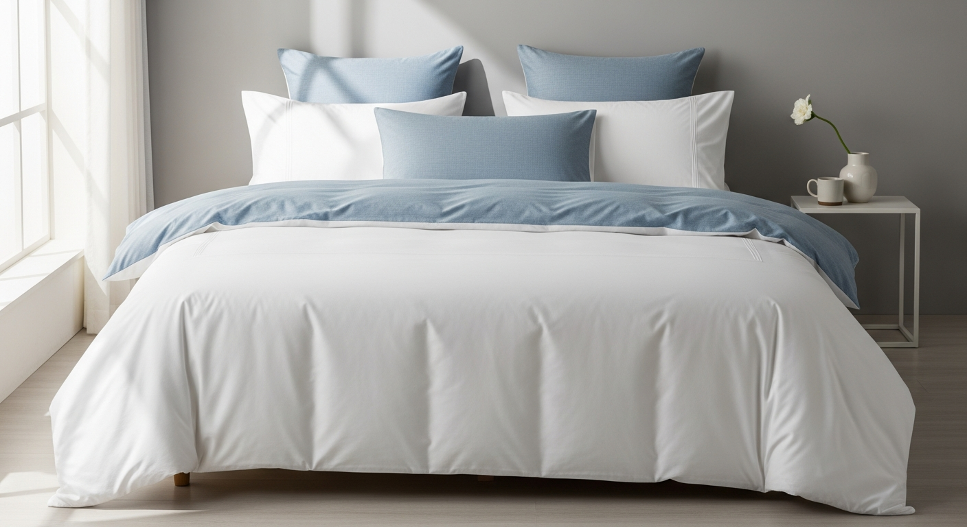 Canningvale Vintage Softwash Cotton Sheet Set in mauve color on a bed
