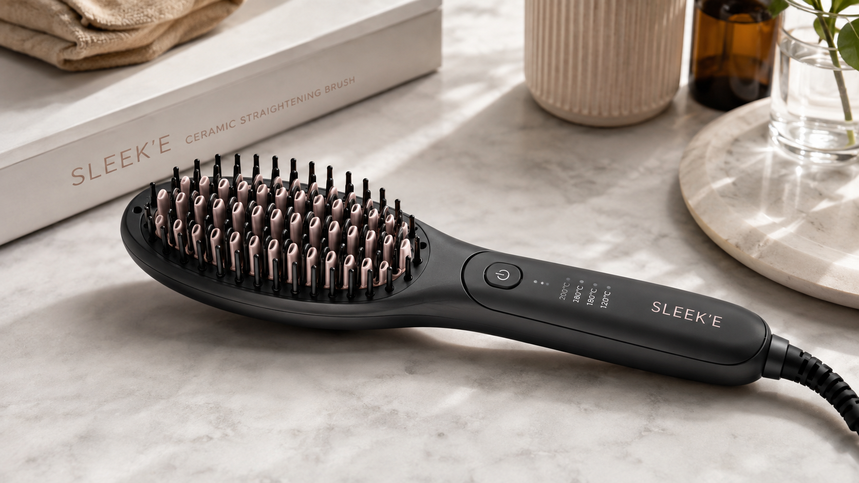 Sleek’e Ceramic Straightening Brush Review 2026