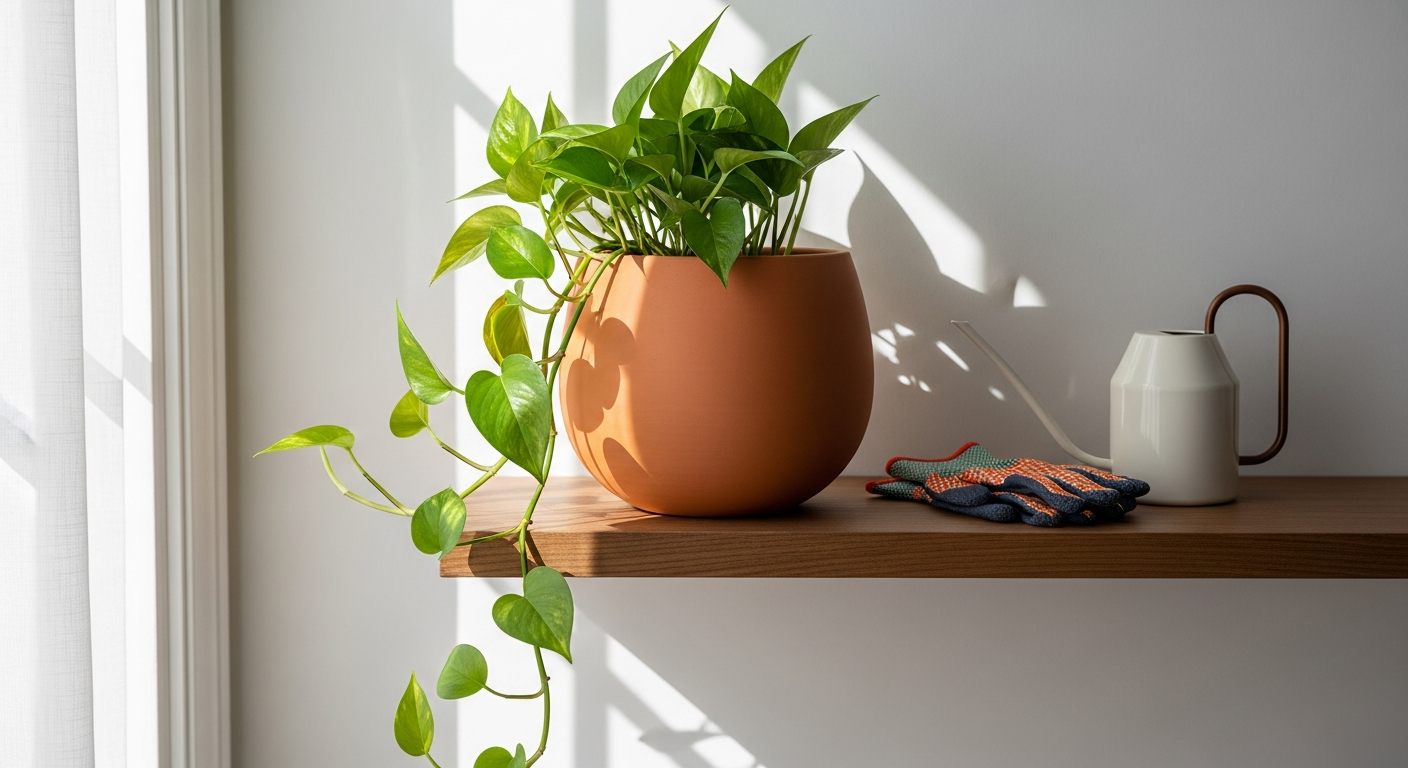 Ecopots Amsterdam Round Planter in minimalist design with neutral color palette