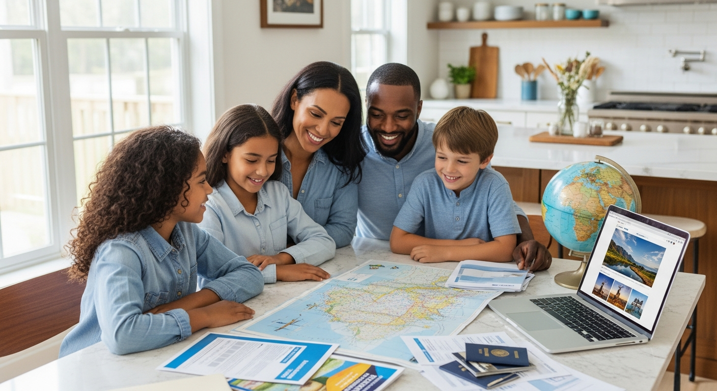 Europ Assistance annual multi-trip travel insurance policy documents and global coverage map