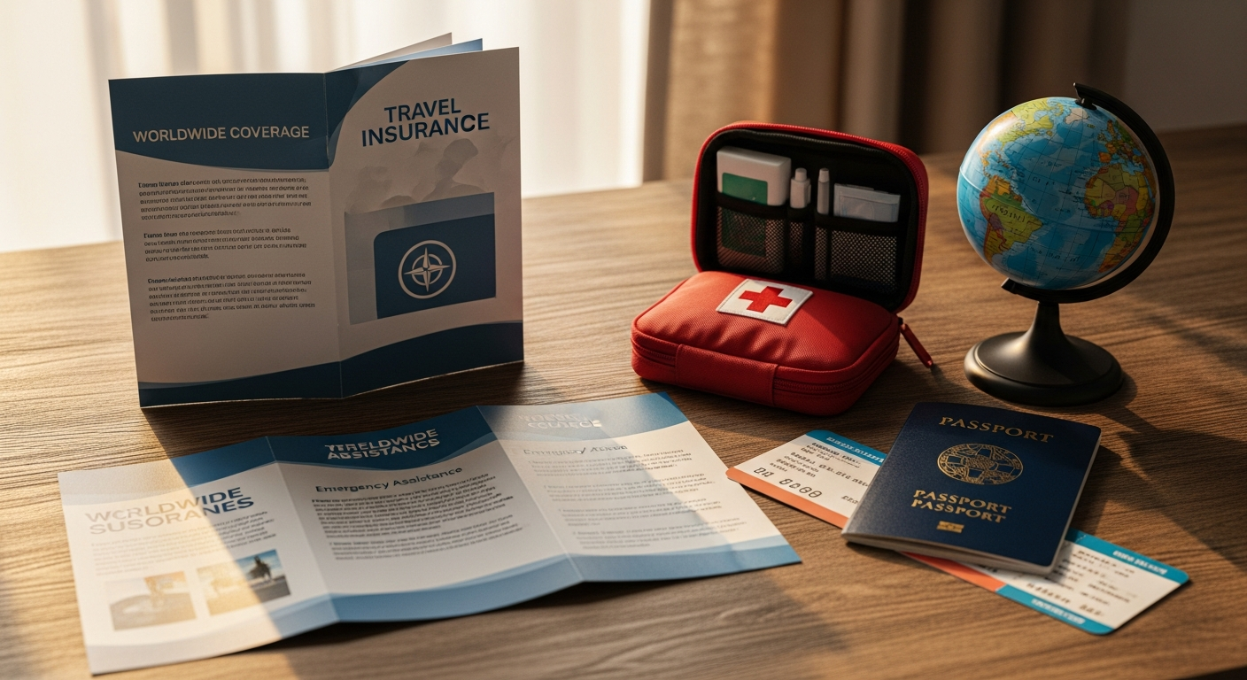 Europ Assistance Traveller Plus travel insurance policy document with medical coverage and baggage protection details