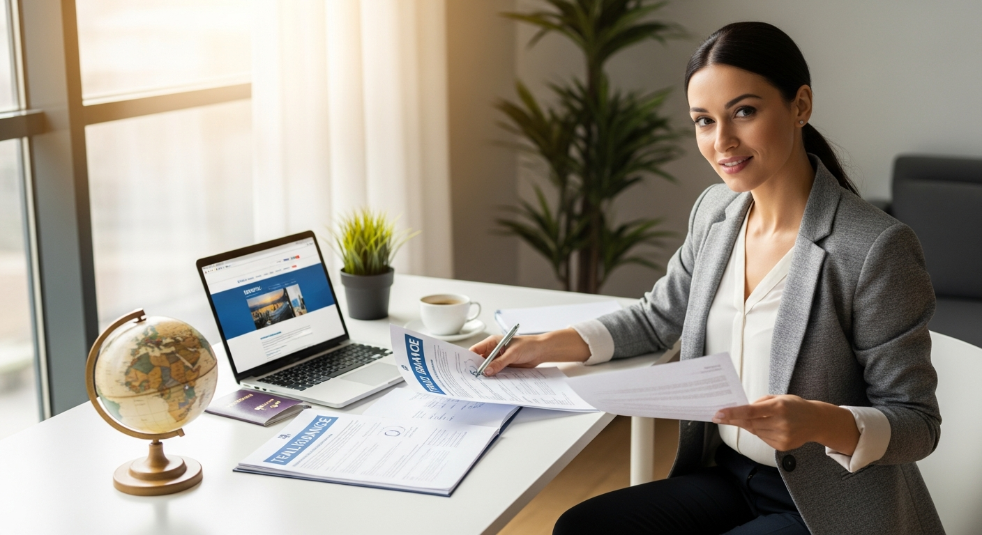 Europ Assistance Premium Traveller Insurance policy document with coverage details and claim forms