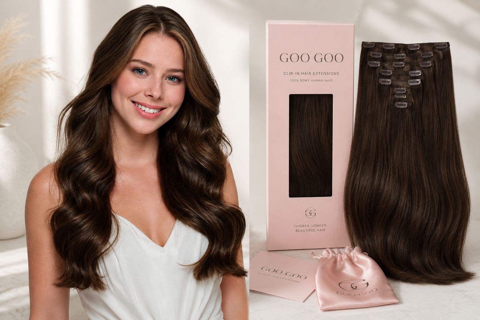 This GOO GOO Clip-in Remy Hair Extensions Guide Makes Styling Much Easier