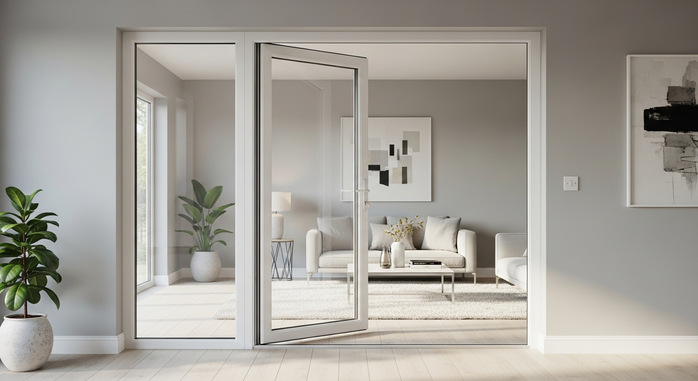Modern PVC double glazing patio door with thermal insulation and customizable design options