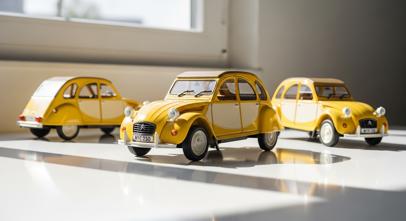 Playmobil Citroën 2CV 6 Spécial car model with included figures and accessories
