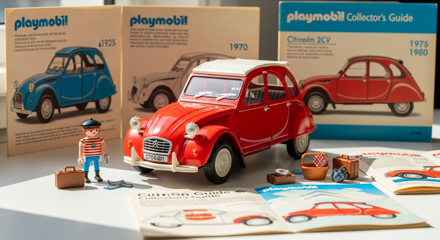 Playmobil Citroën 2CV 6 Spécial toy car with removable roof and accessories