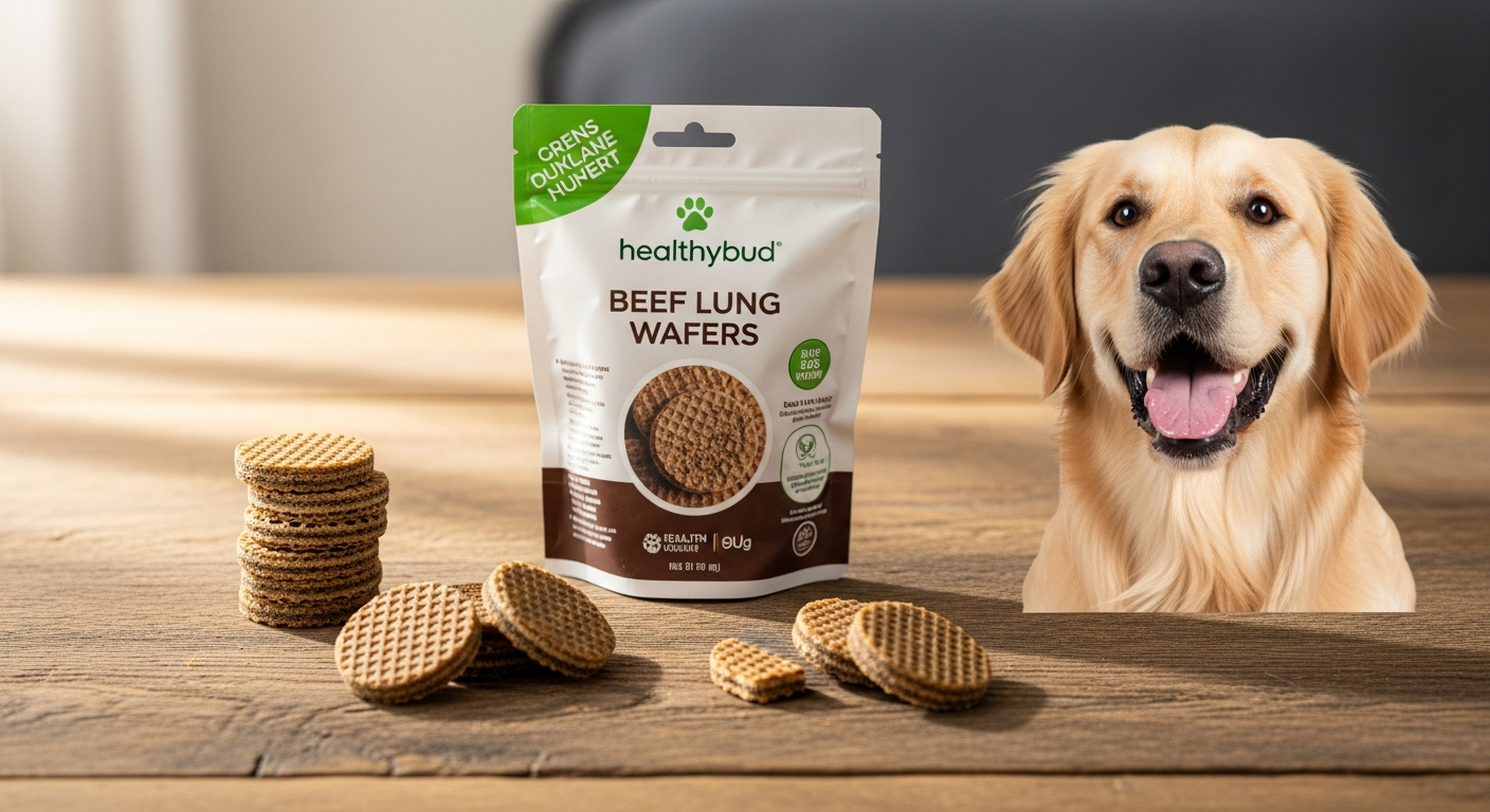 Healthybud Beef Lung Wafers for Picky Dogs