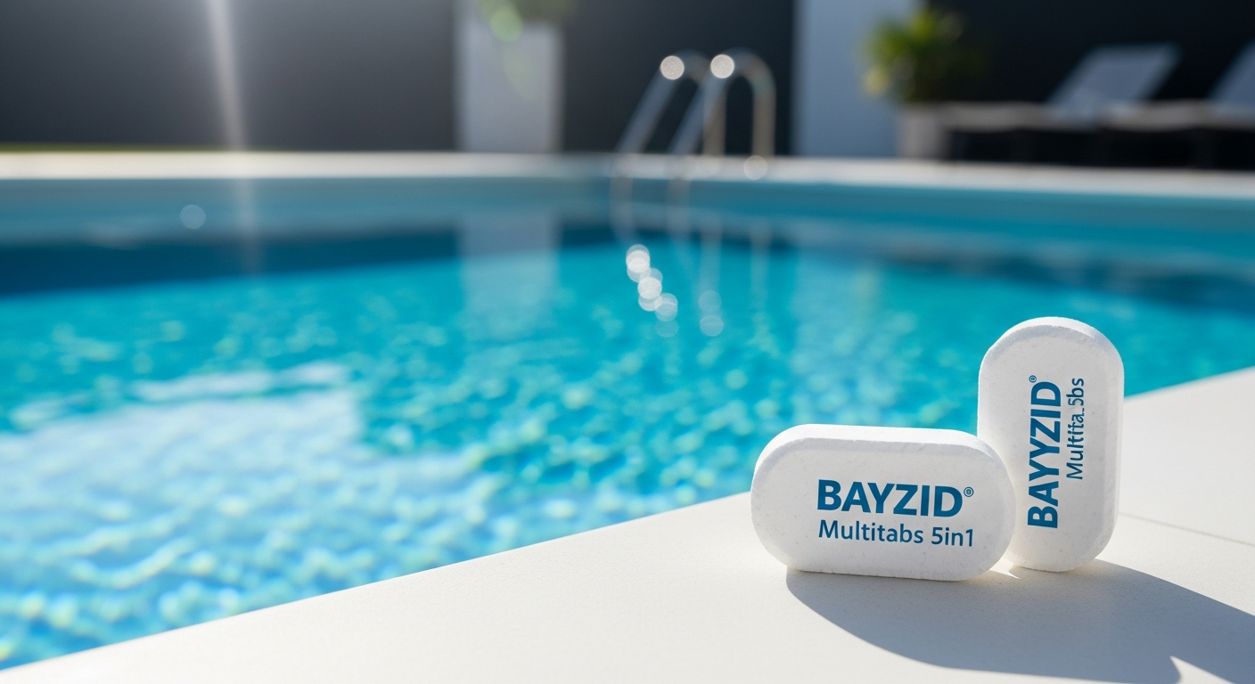 BAYZID Multitabs 5in1 pool water care tablets in floating dispenser