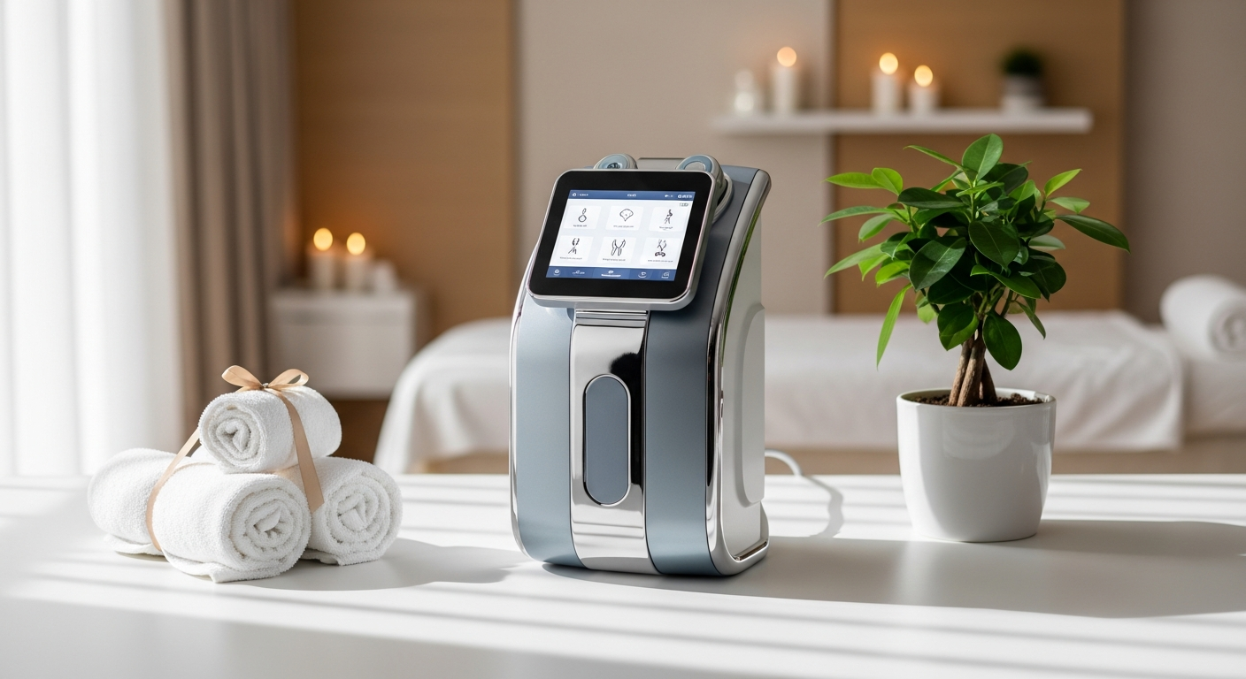 Professional 5-in-1 cavitation RF vacuum body sculpting machine with multiple treatment handles