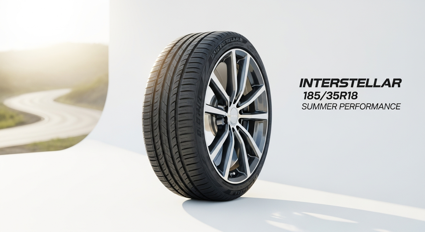 Star Performer Interstellar 185/35 R17 summer tire on modern sedan wheel