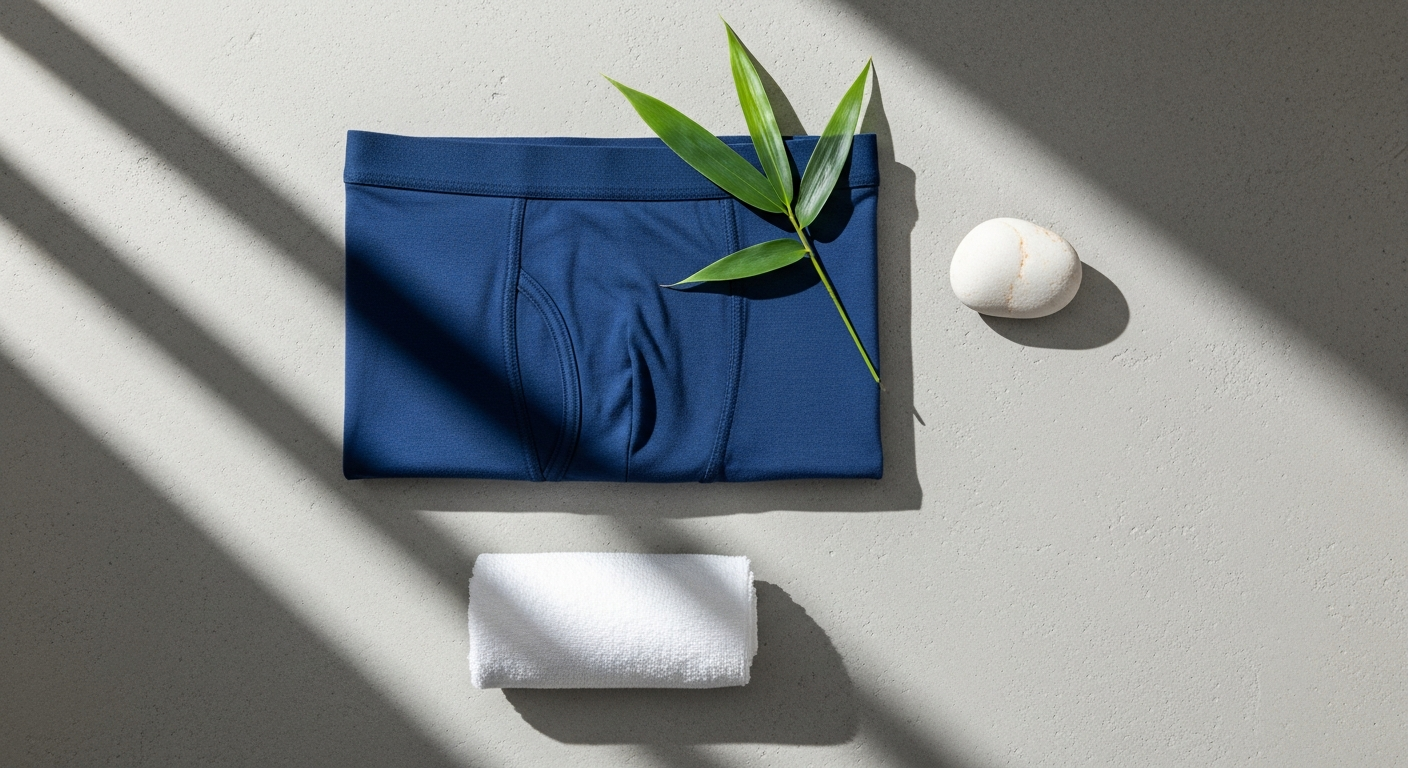 Step One Men's Bamboo Viscose Boxer Briefs with UltraGlyde technology displayed
