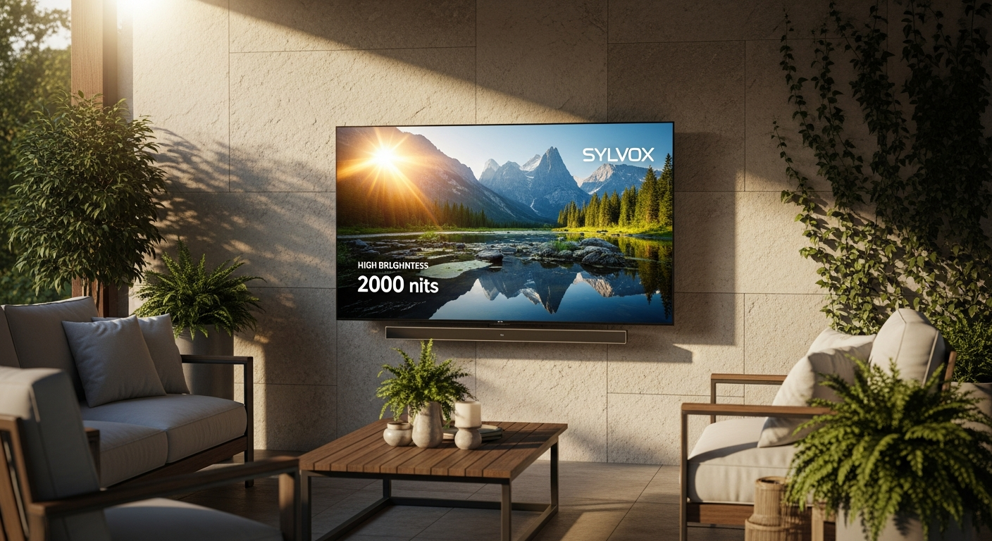 Sylvox 55-Inch Outdoor TV: 2000-Nit