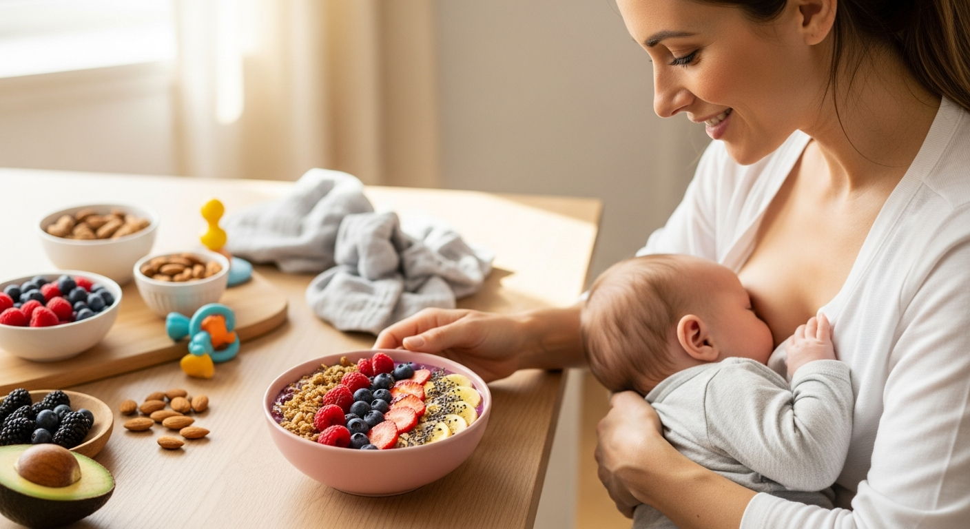Healthy Mummy weight loss smoothies for breastfeeding mothers in modern kitchen
