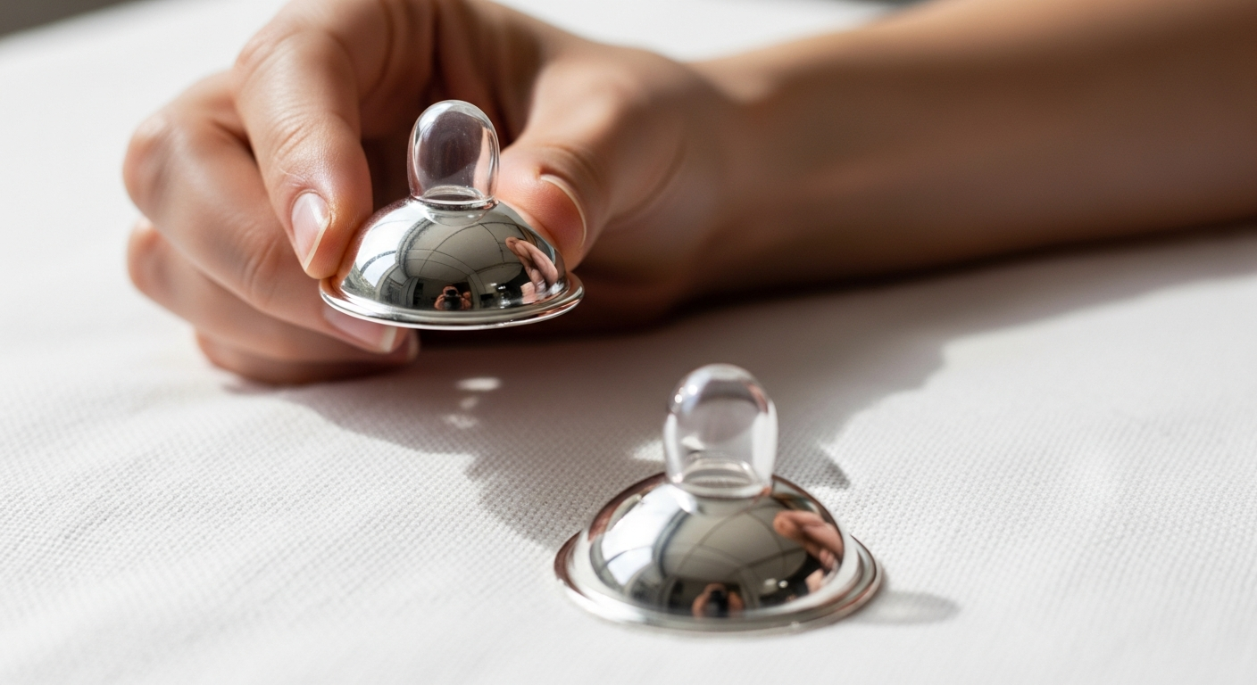 Silverette pure silver nipple shields displayed on white background with product packaging