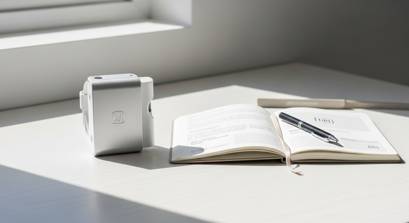 Mounjaro and Wegovy medication bottles with Voy app interface displayed on smartphone