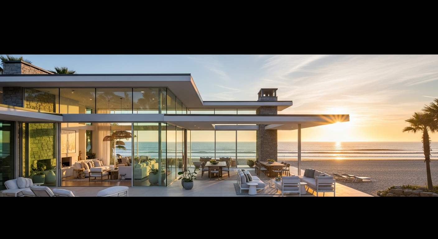 Luxury coastal home at Caloundra on Sunshine Coast with ocean views