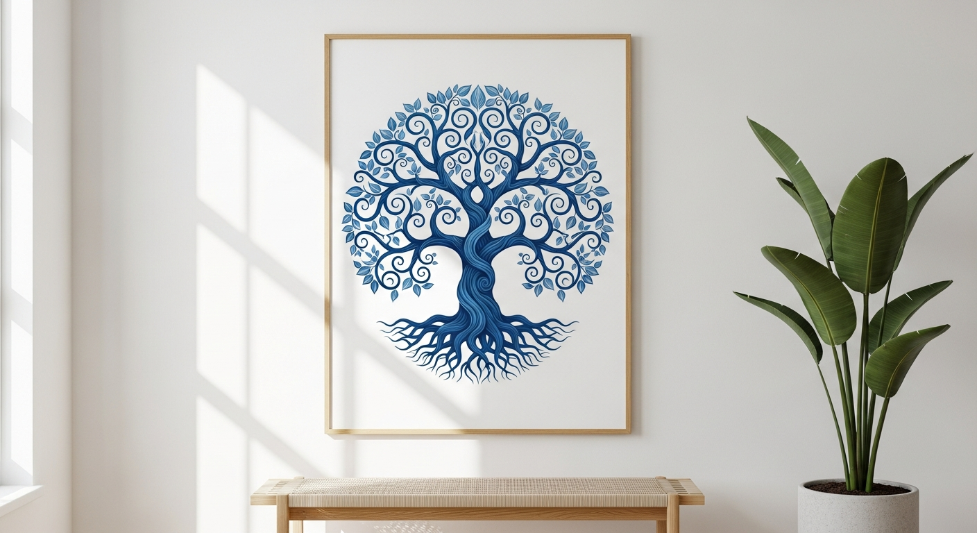 Tree of Life Blue Life Fine Art Print