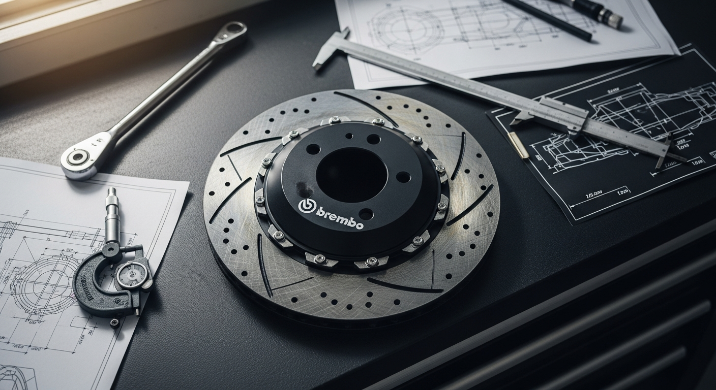 Brembo high-performance brake disc with advanced ventilation system and precision engineering design