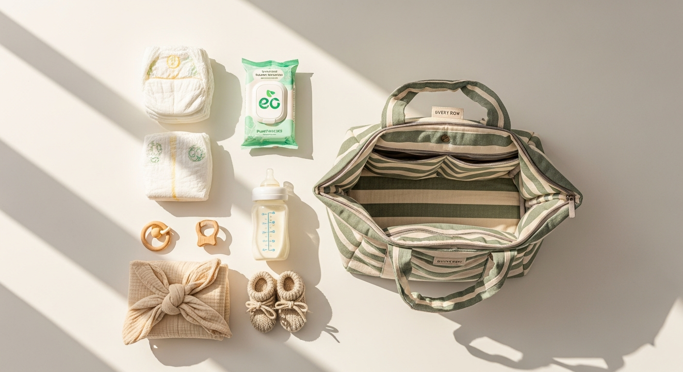 Avery Row Organic Cotton Baby Changing Bag: Sustainable Style for Everyday Parenting