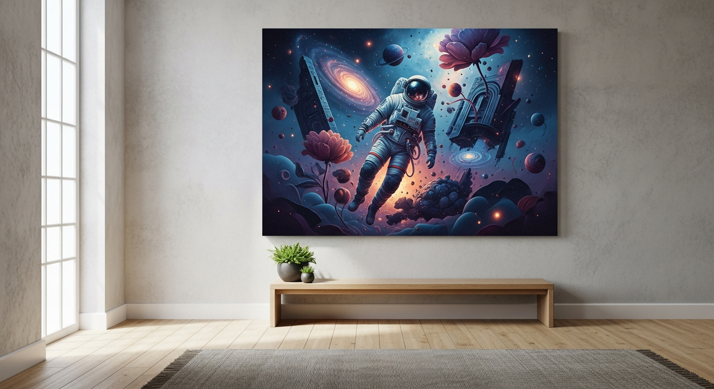 Are You Lost? Surreal Astronaut Wall Art by Davansh Atry