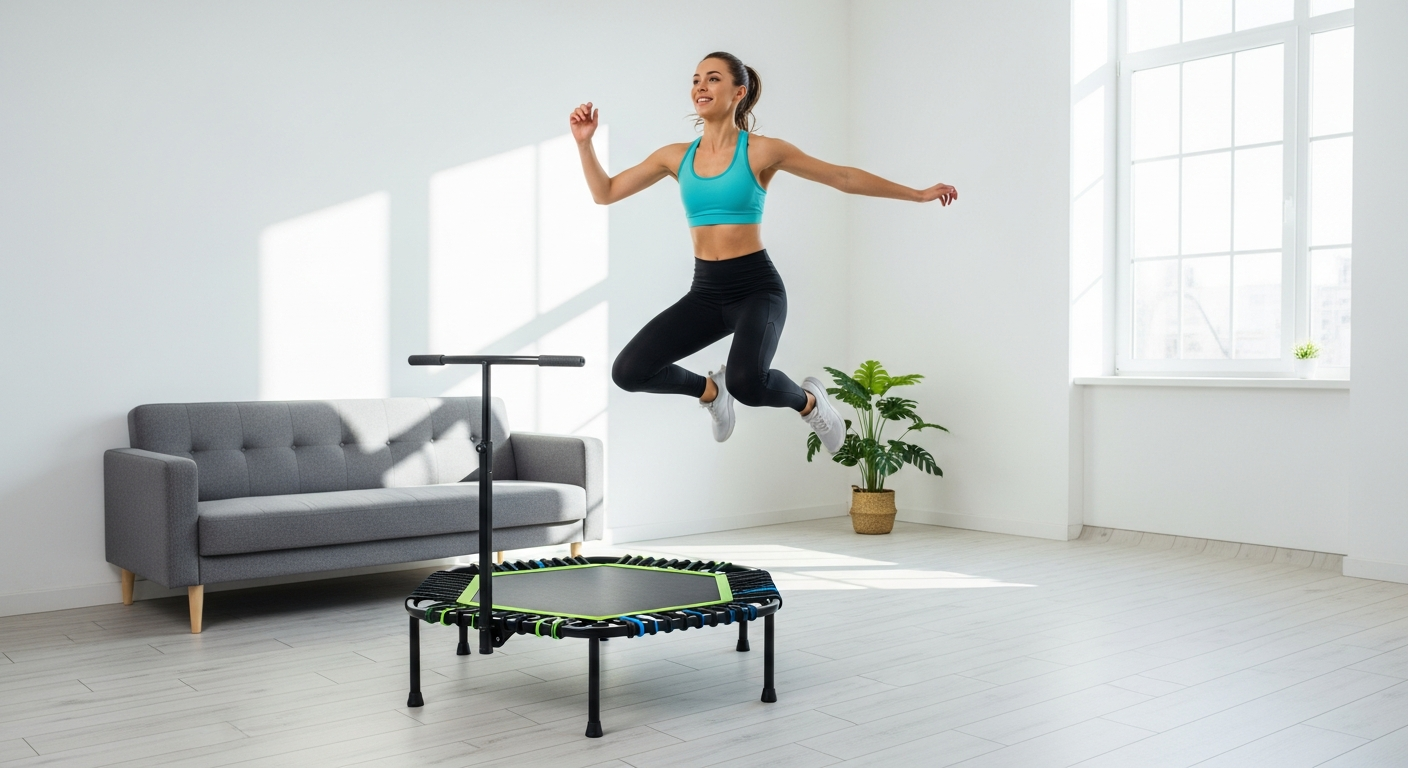 Boogie Bounce Elite Rebounder: Quiet, Compact Fitness for Apartments and Small Spaces