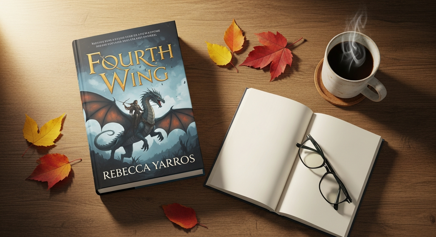 Fourth Wing Rebecca Yarros book cover displayed with Book Outlet Canada discount pricing